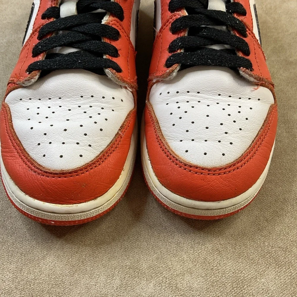 Nike Air Jordan 1 Low OG Size 7Y (GS) Starfish Orange White Black CZ0858-801